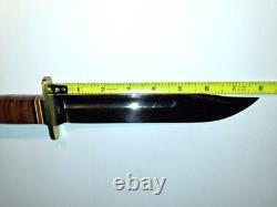 Vintage Western USA L46-8 Leather Handle Hunting Knife with Correct Sheath
