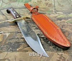Vintage Western USA W-49 Fixed Blade Knife WithCustom Made Dangler Sheath #P-27