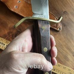 Vintage Western USA W49 Fixed Blade Survival Bowie Knife & Sheath