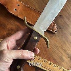 Vintage Western USA W49 Fixed Blade Survival Bowie Knife & Sheath