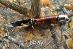 Vintage Western W648B Bird &Fish Knife with Amber Pearl Handle and Sheath