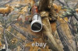 Vintage Western W648B Bird &Fish Knife with Amber Pearl Handle and Sheath