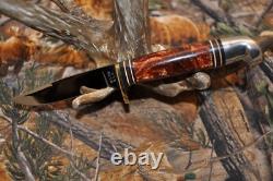 Vintage Western W648B Bird &Fish Knife with Amber Pearl Handle and Sheath