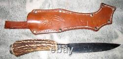 Vintage Wingen stag antler hunting & Buck 112 USA no dot lock back Knife pair