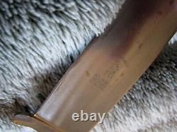 Vintage Wingen stag antler hunting & Buck 112 USA no dot lock back Knife pair