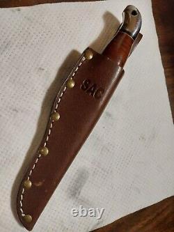 Vintage boker plus SK5 2245 fixed blade knife n original leather sheath RARE