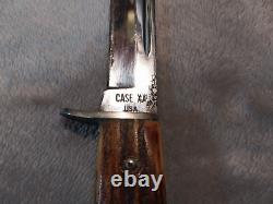 Vintage casexx 1965-69 516-5 stag handle knife with original sheath used