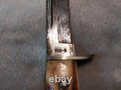 Vintage casexx 1965-69 516-5 stag handle knife with original sheath used