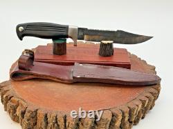 Vintage circa 2000 Kershaw 1020 Fixed Blade Knife withRubber Hdle & Sheath-353.26