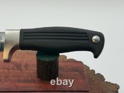 Vintage circa 2000 Kershaw 1020 Fixed Blade Knife withRubber Hdle & Sheath-353.26