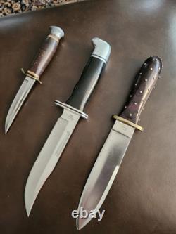 Vintage/classic Hunting Knives Marbles, Buck, Edge Mark Lot Of 3
