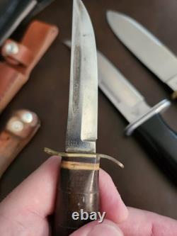 Vintage/classic Hunting Knives Marbles, Buck, Edge Mark Lot Of 3