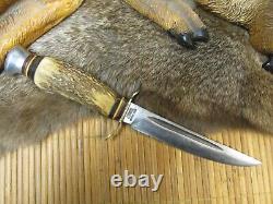 Vintg 1940`s HUNTING KNIFE EDGE BRD. SOLINGER GERMANY (RARE) w STAG HORN HANDLE