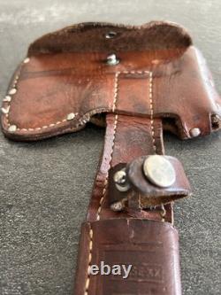 Vtg 1930s Case's Tested XX Hatchet Knife Combo Set Stacked Leather Handle Sheath