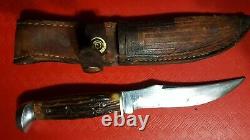 Vtg 1940-64 CASE 523 -5 stag withsheath Hunting Knife