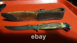 Vtg 1940-64 CASE 523 -5 stag withsheath Hunting Knife