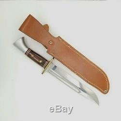 Vtg 1981 Western USA W46-8 Wood Hunting and Fighting Knife with Original Sheath