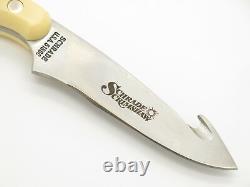 Vtg 1990 Limited Schrade USA 518SC Scrimshaw Fixed Blade Hunting Knife