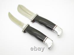 Vtg 2 Liner 1967-72 Buck 115 Twin Set 103 118 Fixed Blade Hunting Knife (#6052)