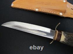 Vtg BONSA SOLINGEN Germany Stag Handle Antique/Rare Hunting Knife + Sheath