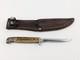 Vtg CASE XX USA M5F Stag Handle Fixed Blade Hunting Knife with Sheath