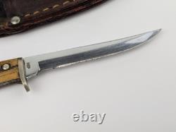 Vtg CASE XX USA M5F Stag Handle Fixed Blade Hunting Knife with Sheath