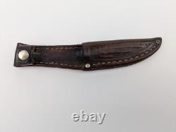 Vtg CASE XX USA M5F Stag Handle Fixed Blade Hunting Knife with Sheath