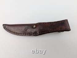 Vtg CASE XX USA M5F Stag Handle Fixed Blade Hunting Knife with Sheath