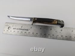 Vtg CASE XX USA M5F Stag Handle Fixed Blade Hunting Knife with Sheath