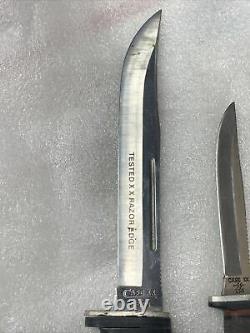 Vtg Case XX Piggyback Hunting Knife Set M 3 F &16-5 SS Read Description
