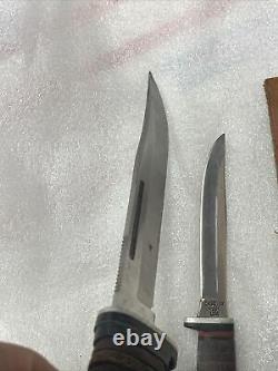 Vtg Case XX Piggyback Hunting Knife Set M 3 F &16-5 SS Read Description