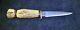 Vtg Geo Westenholm 3 5/8 fixed blade rare stag handle/pommel withsheath knife 30s