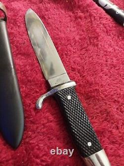 Vtg German Eye Knife Scout Bowie Solingen Carl Schlieper Youth Hunting Rare WWII