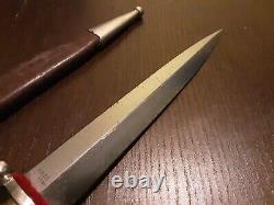 Vtg German Hunting Knife Dagge Stag Bone VOSS Cutco Germany