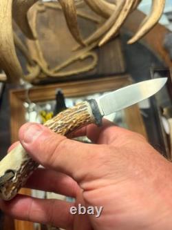 Vtg L. Pendleton Mini Bone handle Fix Blade 3to6Lg custom Bone Handle with Sheath