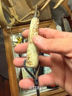 Vtg L. Pendleton Mini Bone handle Fix Blade 3to6Lg custom Bone Handle with Sheath