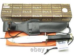 Vtg Linder Contour 8 Solingen Germany Blue Wood Fixed Blade Hunting Bowie Knife