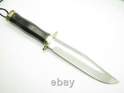 Vtg Linder Contour 8 Solingen Germany Blue Wood Fixed Blade Hunting Bowie Knife