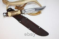 Vtg Rare EDGE BRAND 473 Knife and Sheath. GERMANY