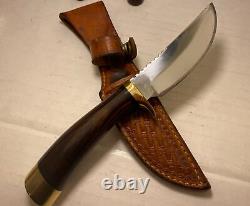 Vtg Rare USA BROWNING #35181 SKINNERHUNTER Fixed Blade Knife Orig Sheath