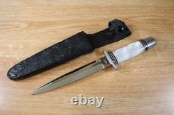 Vtg. Rehwappen Fixed Blade Dagger-Silingen Germany-Custom Ostrich Sheath