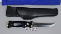 Vtg Sandvik Swedish Stainless Hunting Puukko Knife with Leather Sheath 5 Blade
