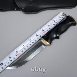 Vtg Sandvik Swedish Stainless Hunting Puukko Knife with Leather Sheath 5 Blade