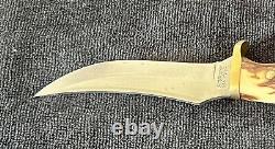 Vtg Schrade USA fixed 5 blade 172UH Wildcat knife withorg sheath minty