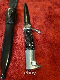 Vtg WWII German Dress Bayonet knife Klaas Kissing Crane Solingen Dagger w Case