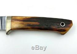 WA Surls Knife Stag Handle Antler Red Liners Fiddleback Forge WAS Knives 8