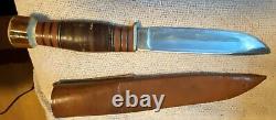 WADE & BUTCHER Sheffield England XCD Exceed 10 hunting knife leather sheath