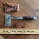 WESTERN BOULDER COLO USA Hatchet w STACKED HANDLE & Leather BELT CASE Vtg Tool