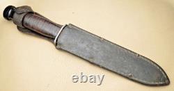 WR CASE Made US Military Stiletto Fixed Blade Fighting Knife RARE WWII Era