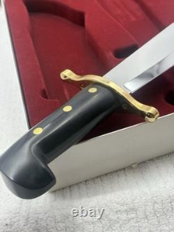 WR Case & Sons Cutlery Co Bowie Fixed Blade Hunting Knife With Leather Sheath